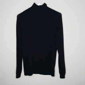 Zara Men Black Knit Turtleneck Sweater
